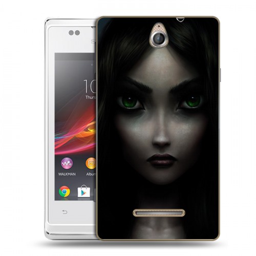 Дизайнерский пластиковый чехол для Sony Xperia E Alice Madness Returns