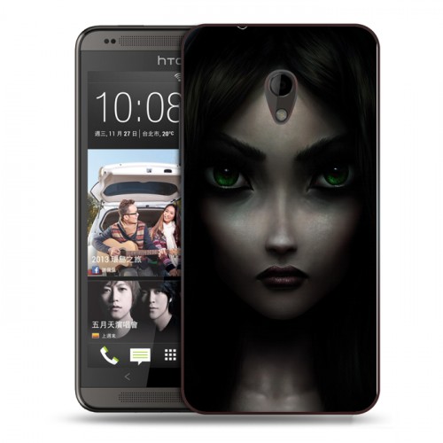 Дизайнерский пластиковый чехол для HTC Desire 700 Alice Madness Returns