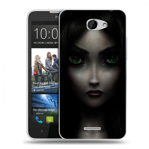 Дизайнерский пластиковый чехол для HTC Desire 516 Alice Madness Returns