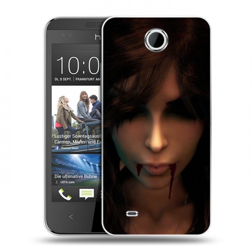 Дизайнерский пластиковый чехол для HTC Desire 300 Alice Madness Returns