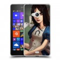 Дизайнерский пластиковый чехол для Microsoft Lumia 540 Alice Madness Returns