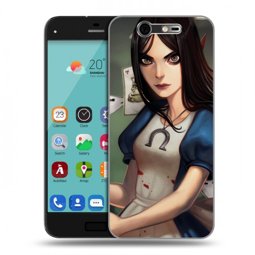 Дизайнерский силиконовый чехол для ZTE Blade S7 Alice Madness Returns