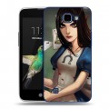 Дизайнерский пластиковый чехол для LG K4 Alice Madness Returns