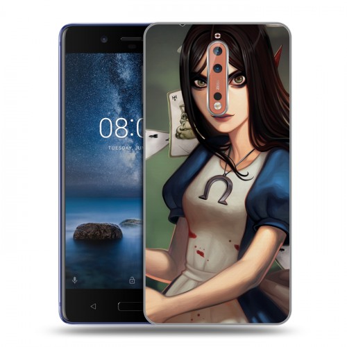 Дизайнерский пластиковый чехол для Nokia 8 Alice Madness Returns