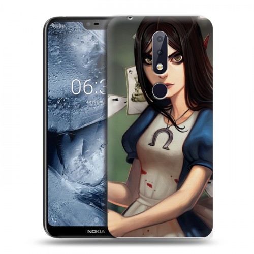 Дизайнерский силиконовый чехол для Nokia 6.1 Plus Alice Madness Returns