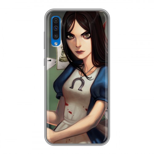 Дизайнерский силиконовый с усиленными углами чехол для Samsung Galaxy A50 Alice Madness Returns