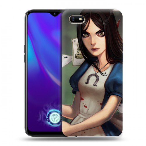 Дизайнерский силиконовый с усиленными углами чехол для OPPO A1k Alice Madness Returns