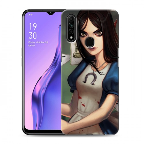 Дизайнерский силиконовый с усиленными углами чехол для OPPO A31 Alice Madness Returns