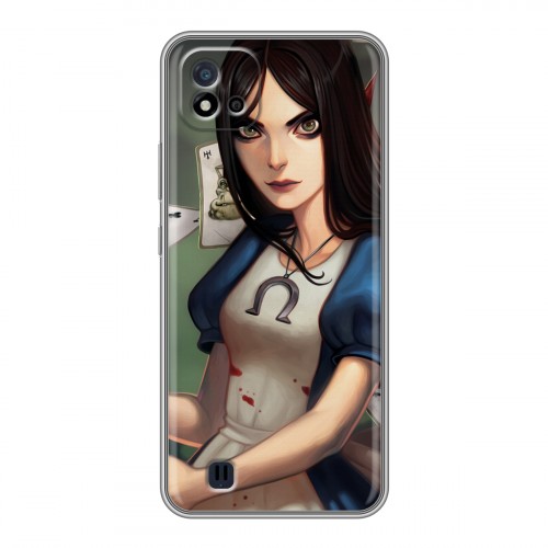 Дизайнерский пластиковый чехол для Realme C20 Alice Madness Returns