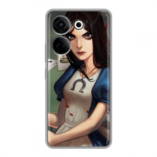 Дизайнерский силиконовый чехол для Tecno Camon 20 Alice Madness Returns