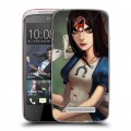 Дизайнерский пластиковый чехол для HTC Desire 500 Alice Madness Returns