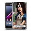 Дизайнерский силиконовый чехол для Sony Xperia E1 Alice Madness Returns