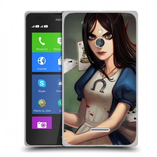 Дизайнерский силиконовый чехол для Nokia XL Alice Madness Returns