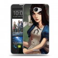 Дизайнерский пластиковый чехол для HTC Desire 516 Alice Madness Returns