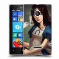 Дизайнерский пластиковый чехол для Microsoft Lumia 435 Alice Madness Returns