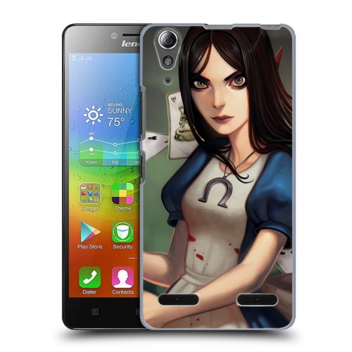 Дизайнерский пластиковый чехол для Lenovo A6000 Alice Madness Returns