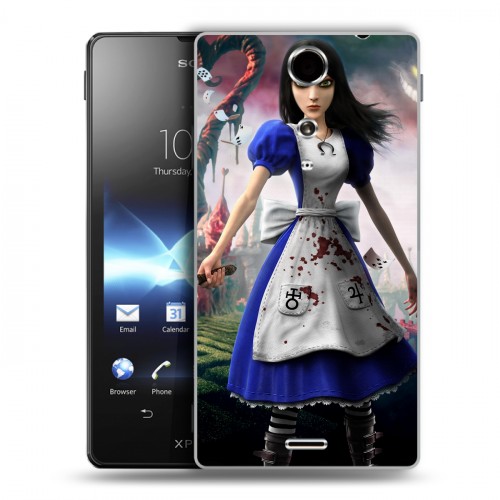 Дизайнерский пластиковый чехол для Sony Xperia TX Alice Madness Returns