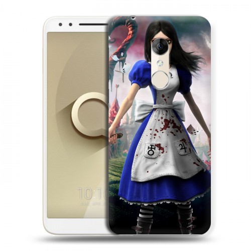 Дизайнерский пластиковый чехол для Alcatel 3 Alice Madness Returns