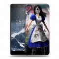 Дизайнерский пластиковый чехол для Nokia 3.1 Alice Madness Returns