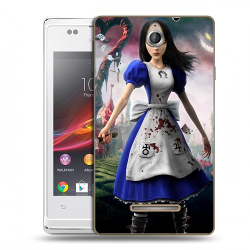 Дизайнерский пластиковый чехол для Sony Xperia E Alice Madness Returns