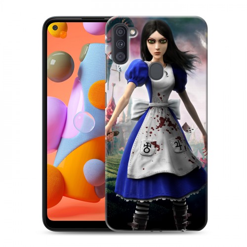 Дизайнерский силиконовый с усиленными углами чехол для Samsung Galaxy A11 Alice Madness Returns