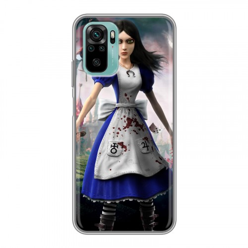 Дизайнерский силиконовый чехол для Xiaomi RedMi Note 10 Alice Madness Returns