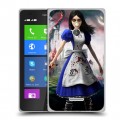 Дизайнерский силиконовый чехол для Nokia XL Alice Madness Returns