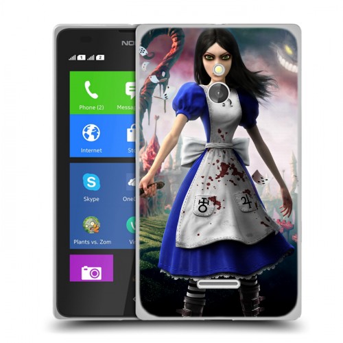 Дизайнерский силиконовый чехол для Nokia XL Alice Madness Returns