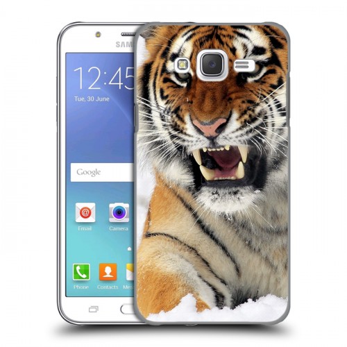Дизайнерский пластиковый чехол для Samsung Galaxy J5 Тигры