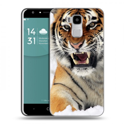 Дизайнерский пластиковый чехол для Doogee Y6 Тигры