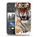 Дизайнерский силиконовый чехол для HTC Desire 300 Тигры