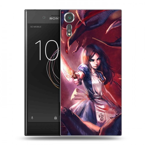 Дизайнерский пластиковый чехол для Sony Xperia XZs Alice Madness Returns