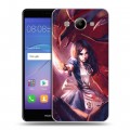 Дизайнерский пластиковый чехол для Huawei Y3 (2017) Alice Madness Returns