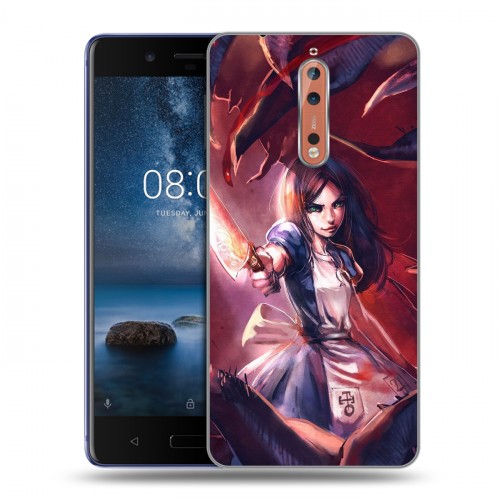 Дизайнерский пластиковый чехол для Nokia 8 Alice Madness Returns