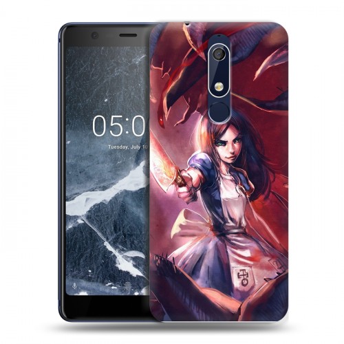 Дизайнерский пластиковый чехол для Nokia 5.1 Alice Madness Returns