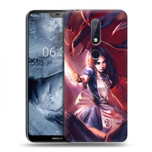 Дизайнерский силиконовый чехол для Nokia 6.1 Plus Alice Madness Returns