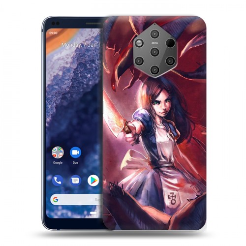 Дизайнерский силиконовый чехол для Nokia 9 PureView Alice Madness Returns