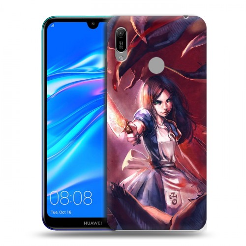 Дизайнерский пластиковый чехол для Huawei Y6 (2019) Alice Madness Returns