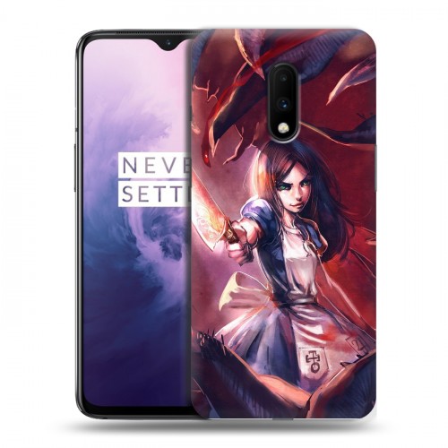 Дизайнерский пластиковый чехол для OnePlus 7 Alice Madness Returns