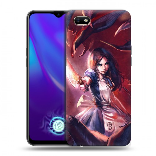 Дизайнерский силиконовый с усиленными углами чехол для OPPO A1k Alice Madness Returns