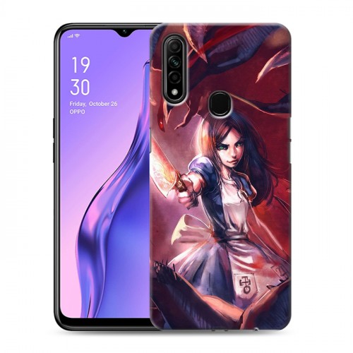 Дизайнерский силиконовый с усиленными углами чехол для OPPO A31 Alice Madness Returns