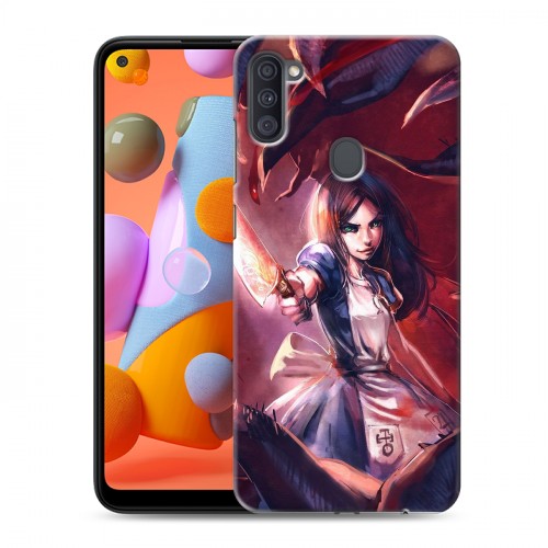 Дизайнерский силиконовый с усиленными углами чехол для Samsung Galaxy A11 Alice Madness Returns