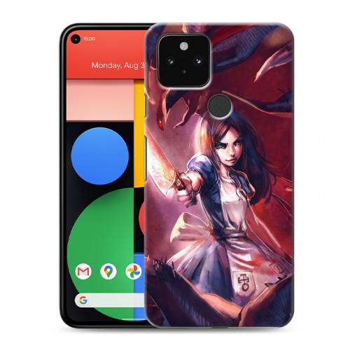 Дизайнерский пластиковый чехол для Google Pixel 5 Alice Madness Returns