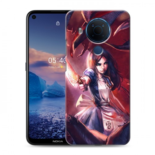 Дизайнерский силиконовый чехол для Nokia 5.4 Alice Madness Returns