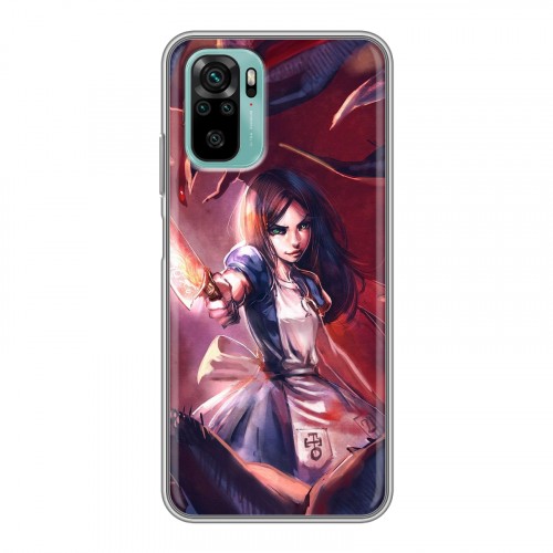 Дизайнерский силиконовый чехол для Xiaomi RedMi Note 10 Alice Madness Returns