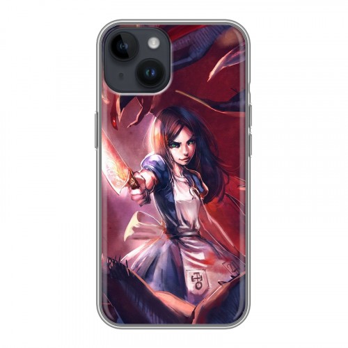 Дизайнерский пластиковый чехол для Iphone 14 Alice Madness Returns