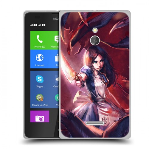 Дизайнерский силиконовый чехол для Nokia XL Alice Madness Returns