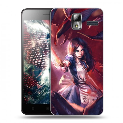 Дизайнерский силиконовый чехол для Lenovo S580 Ideaphone Alice Madness Returns