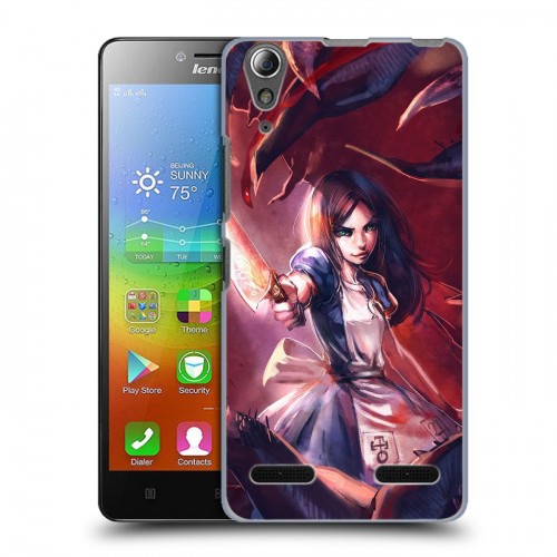 Дизайнерский пластиковый чехол для Lenovo A6000 Alice Madness Returns