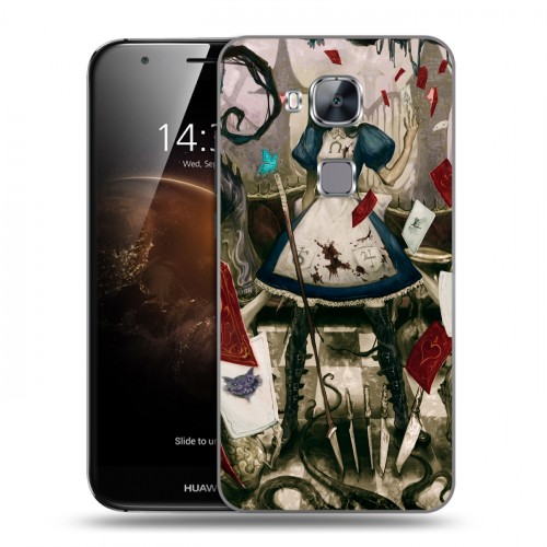 Дизайнерский пластиковый чехол для Huawei G8 Alice Madness Returns